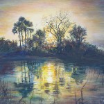 Large-Oil-Okovango-Sunset